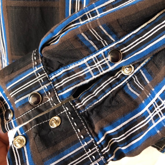 COWBOY COLLECTION Western Men’s Plaid Long Sleeve Shirt Size XXL Cotton … - Picture 11 of 13